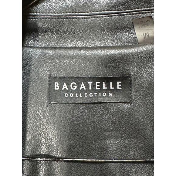 Bagatelle Black Faux Leather Jacket Moto Biker Soft Women’s Size Medium - Picture 3 of 8